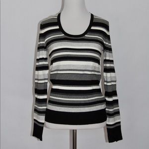 Calvin Klein Striped Ribbed Sweater